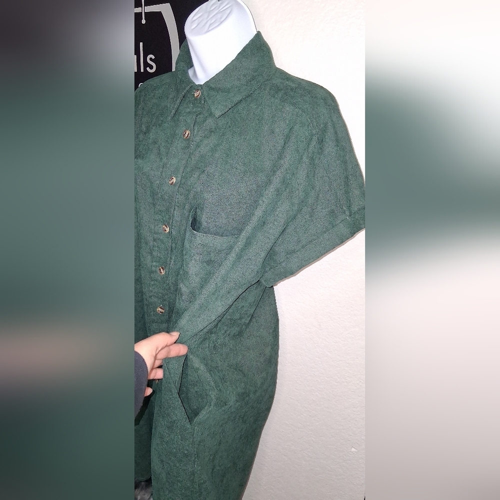 Green Button-Up Shirt - Picture 8 of 13